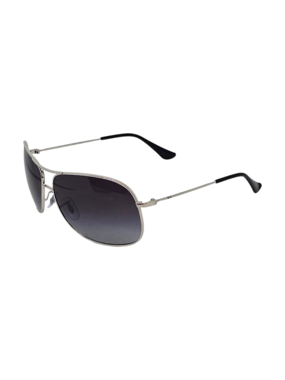 Ray-Ban Silver Frame Black Gradient Aviator Sunglasses